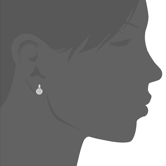 9ct White Gold Diamond Drop Earrings