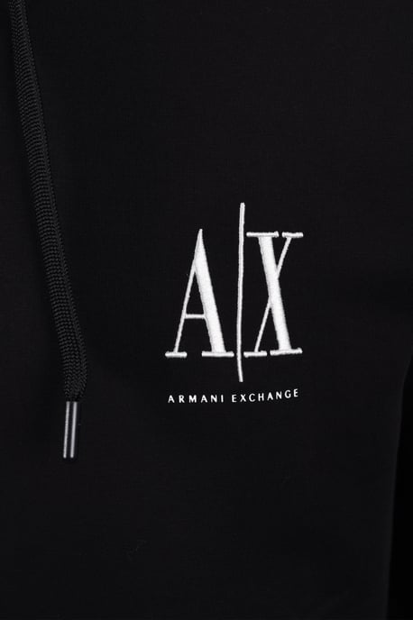 Armani Exchange Jersey Kapuzen-Sweatshirt mit Reißverschluss Schwarz - Image 3