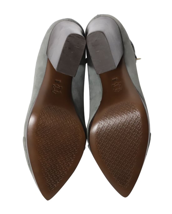 Tory Burch Blockabsatzpumps aus grauem Wildleder - Image 6