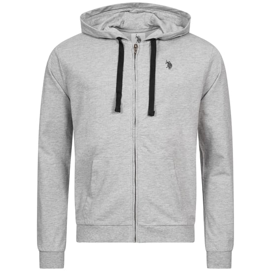 U.S. Polo ASSN. Sweat jacket with hood in Dark Grey