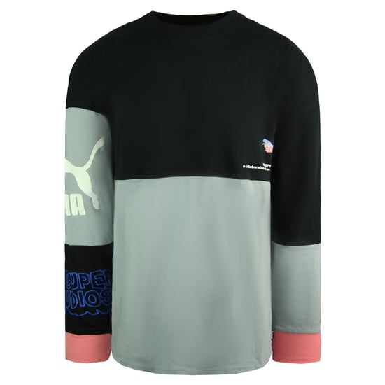 Puma x Kidsuper Studios Long Sleeve Crew Black Mens Football Club Top 598464 01