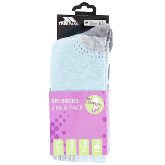 Trespass Womens/Ladies Janus II Skisocken (2er Pack) - Image 2