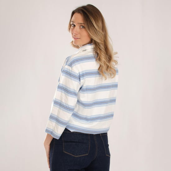 Stripe Funnel Neck Top