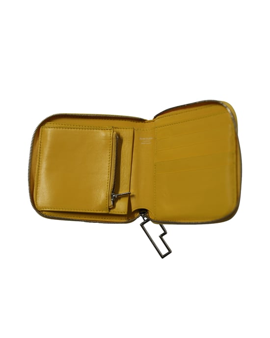 Acne Studios Reißverschluss-Geldbörse aus blauem Leder - Image 3