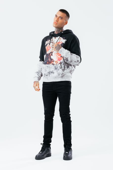 Hype Rose Fire Oversized Men's Hoodie