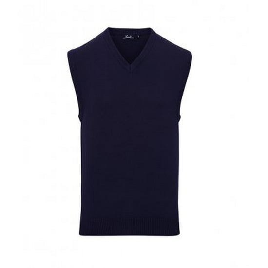 Premier Herren Pullunder mit V-Ausschnitt (Marineblau) - Image 1