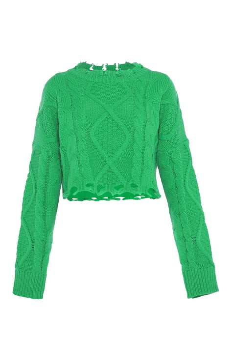 Mymo Strickpullover Damen grün - Image 1