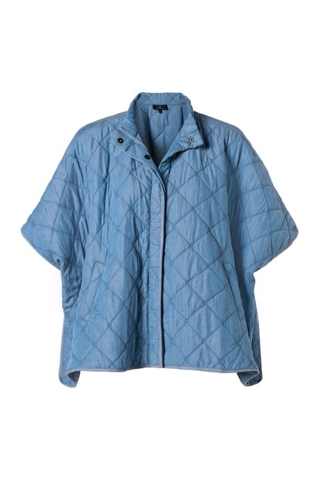 Dani Poncho Jacket Denim Blauw