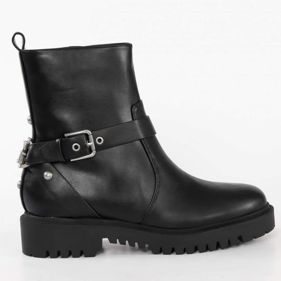 Guess Damen Stiefelette mit großem metal Logo - Image 4