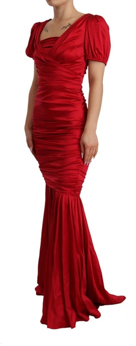 Dolce & Gabbana Damen rotes Seiden-Mermaid-Kleid - Image 2