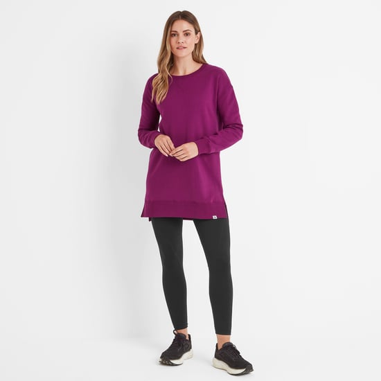 Michelle Womens Sweat Purple Berry