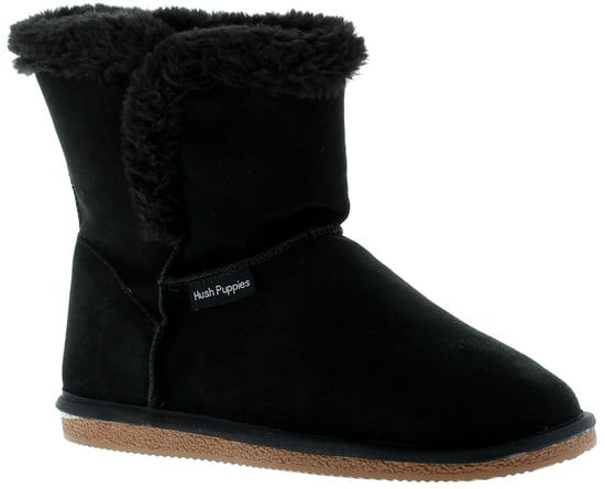 Hush Puppies Womens Stiefel Ashleigh Leder Slip On schwarz - Image 1