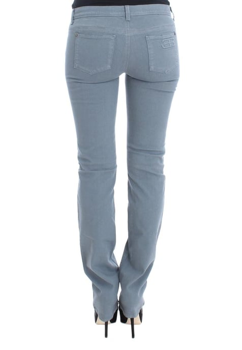 Ermanno Scervino Damen Blaue Baumwollmischung Slim Fit Bootcut Jeans - Image 3