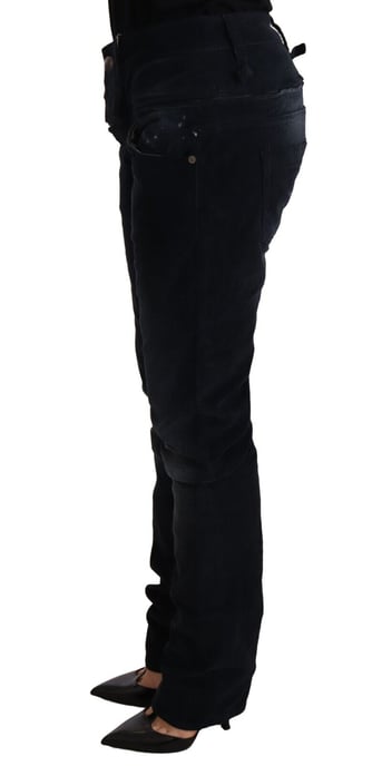 Acht Blue Washed Cotton Denim Jeans