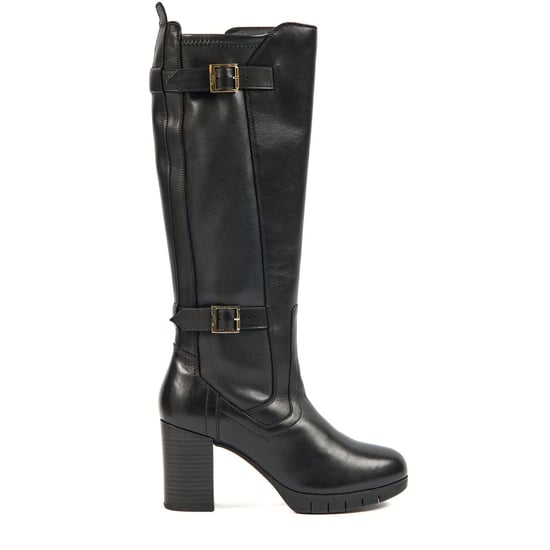 Pod Nitika Leder Damen Schwarz Stiefel - Image 4