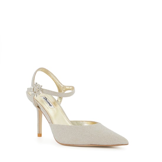 Dune Ladies CHANNEL Buckle-Detail Heeled Courts Channel
