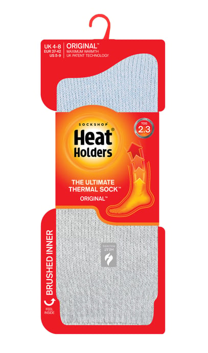 Wärmehalter - Damen Thermosocken für den Winter | Outdoor & Indoor Socken | Kuschelig & Flauschig | Geschenke für Frauen - Puderblau / Silber (Catania) - Image 2