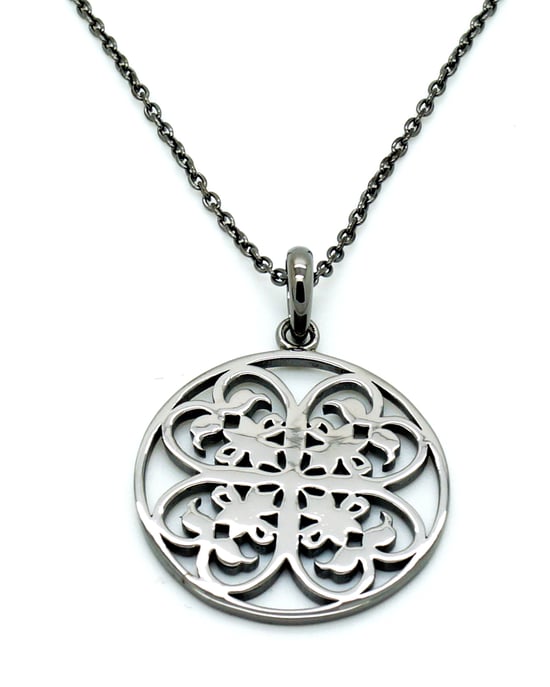 Orphelia Damen-Kette aus 925er Sterlingsilber mit Anhänger – Schwarz ZH-6036/3 - Image 2