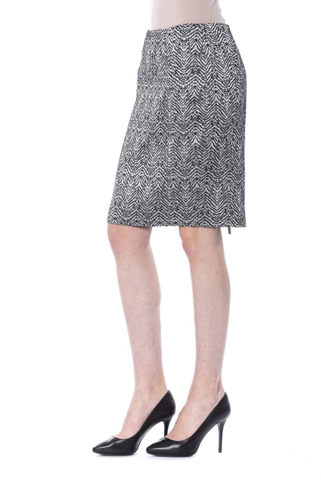 BYBLOS Women's Black/White Viscose Skirt