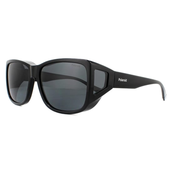 Polaroid Suncovers Wrap Unisex Schwarz Grau Polarisierte Sonnenbrille - Image 2