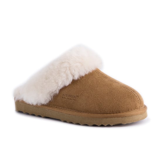 Aus Wooli "Sydney" Australia Sheepskin Wool Slippers, Tan
