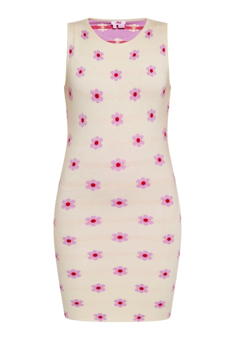 Mymo Kleid Damen CREME LILA ROT - Image 1