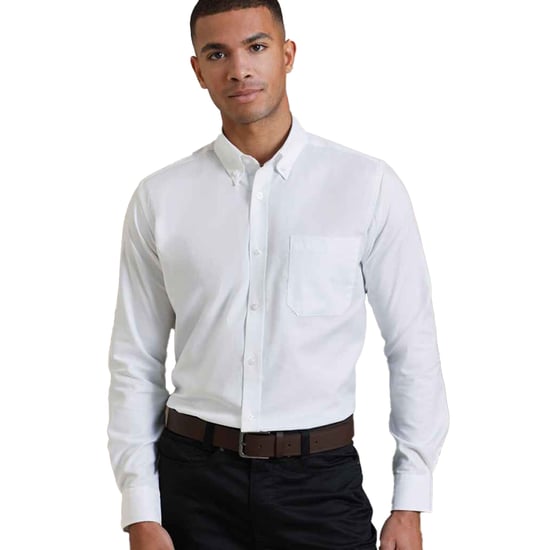 Premier Signature Herren Oxford-Hemd / Arbeitshemd, langärmlig (Weiß) - Image 2
