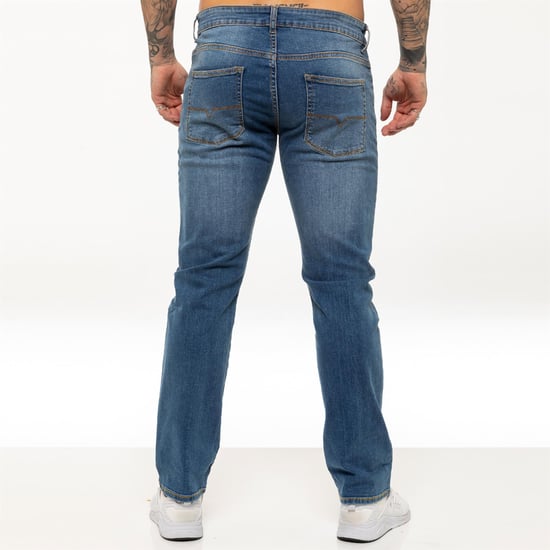 Kruze Herren Straight Leg Stretch Jeans - Image 4