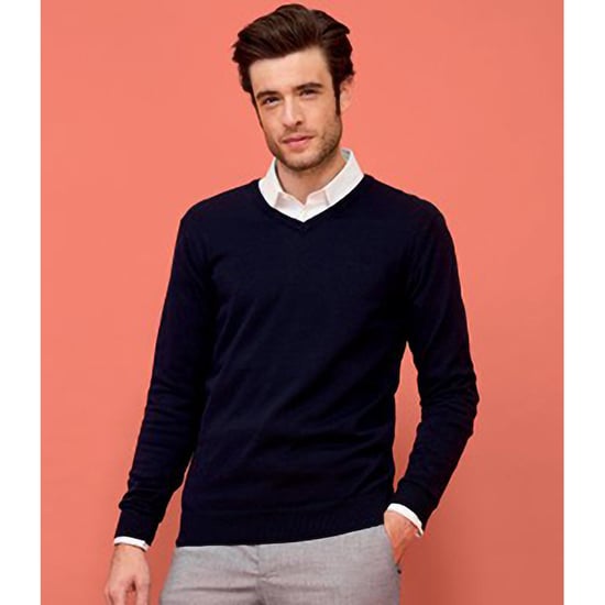 SOLS Herren Galaxy V-Ausschnitt Pullover (Schwarz) - Image 5