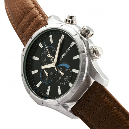Breed Lacroix Chronograph Leather-Band Watch