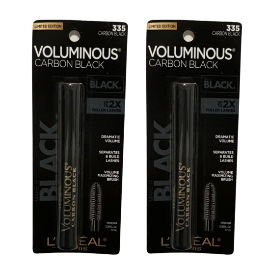 2 x L'Oreal Paris Voluminous Mascara 7.7ml - 335 Carbon Black