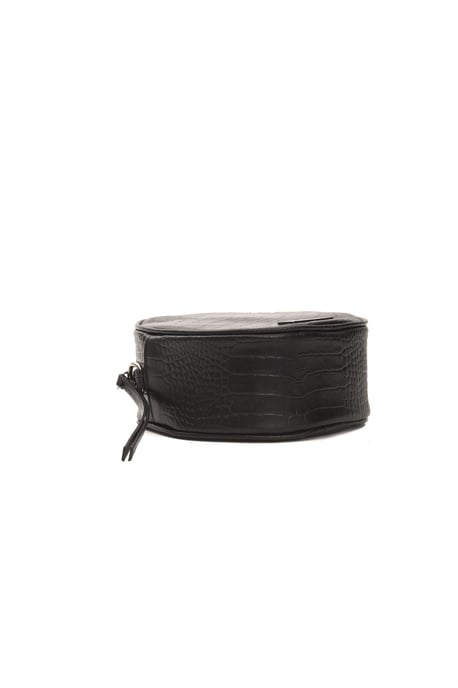 Pompei Donatella Sac à main en cuir noir pour femmes - Image 4