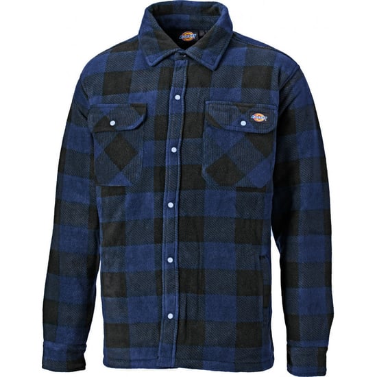 Dickies Herren Portland Langarm-Polyester Polar Fleece gepolstertes Hemd - Image 1