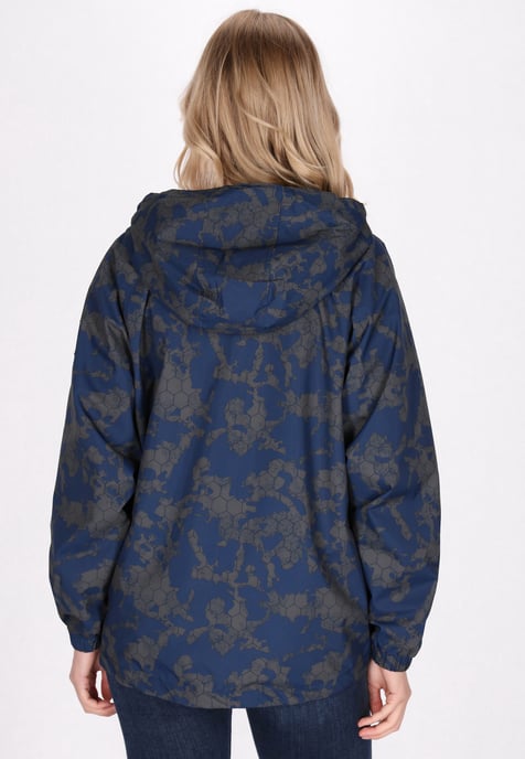 Schmuddelwedda Übergroßer Anorak Damen Dunkelgrau Marine Camouflage - Image 5