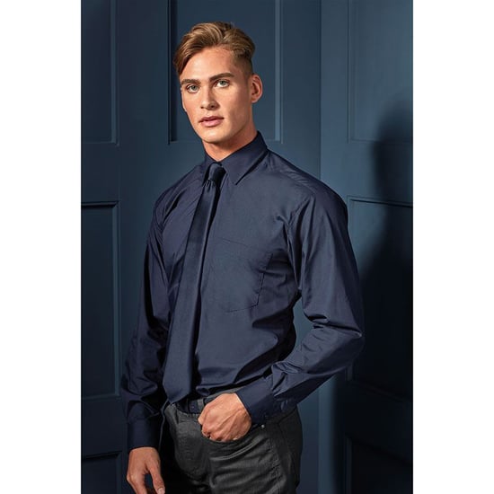 Premier - "Premier" Formelles Hemd für Herren Langärmlig (Marineblau) - Image 2