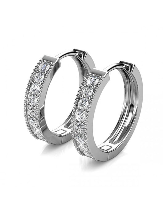 Eclat Ohrringe - Silber und Kristall - Image 4