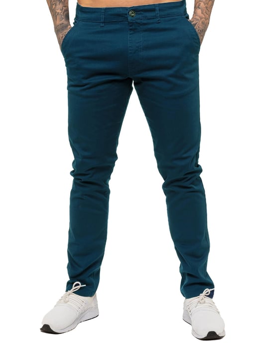 Enzo Herren Slim Fit Stretch Chinos - Image 2