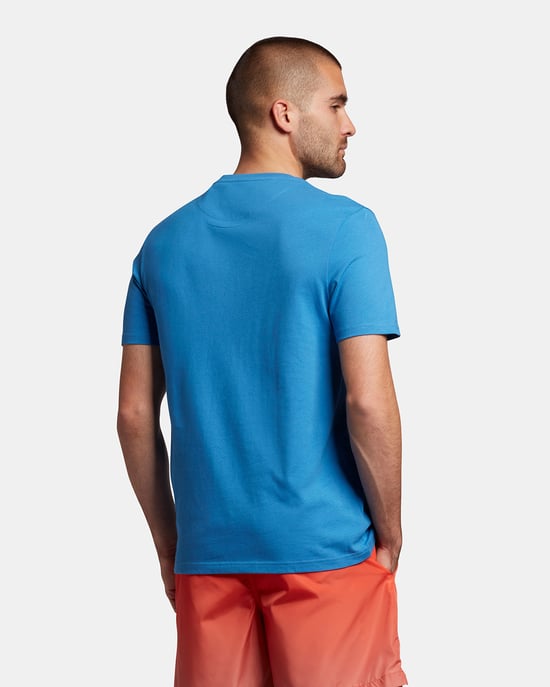 Lyle & Scott Einfarbiges T-Shirt in Blau - Image 3