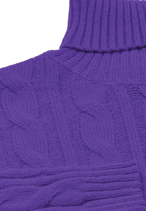 Mymo Rollkragenpullover Damen lila - Image 3