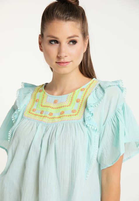 Mymo Bluse Damen Minze - Image 5