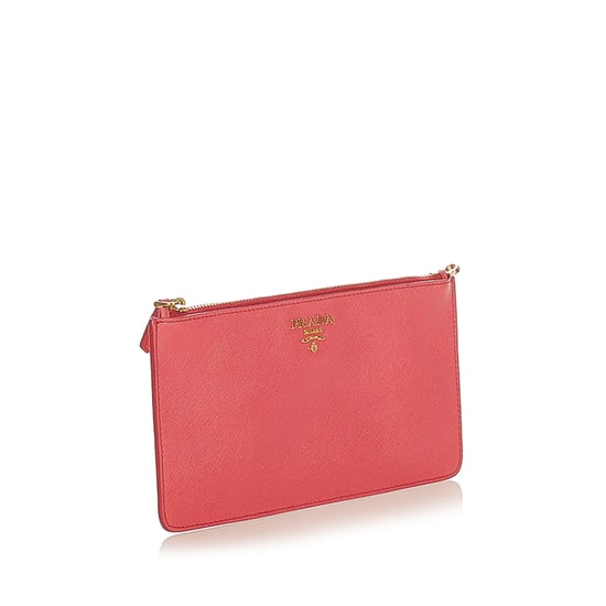 Vintage Prada Saffiano Clutch Bag Red - Image 2