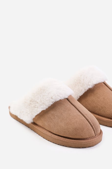 Wheres That From Womens 'Comfort' Slip On Slippers With Fur Trim