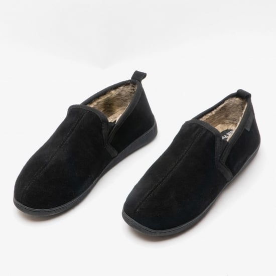 Hush Puppies Herren Arnold Slip On Leder Pantoffel (Schwarz) - Image 6