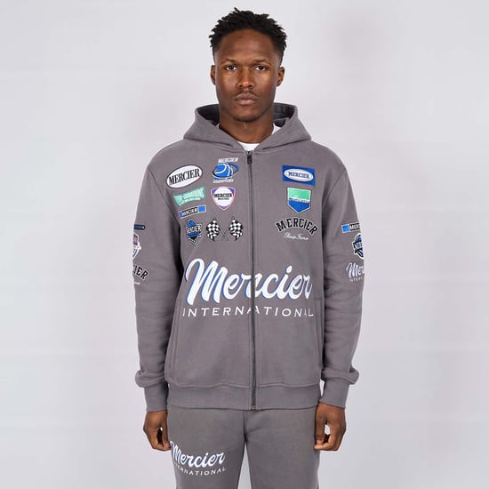 Men's Mercier International Zip Hoodie in Grey