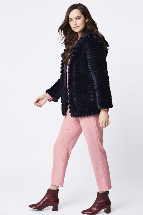 Faux Fur Hooded Coat
