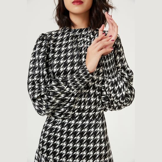 Bluse mit Hahnentrittmuster - Image 5