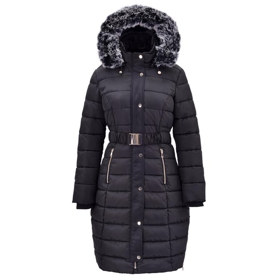 Golddigga Womens Long Belted Jacket Top