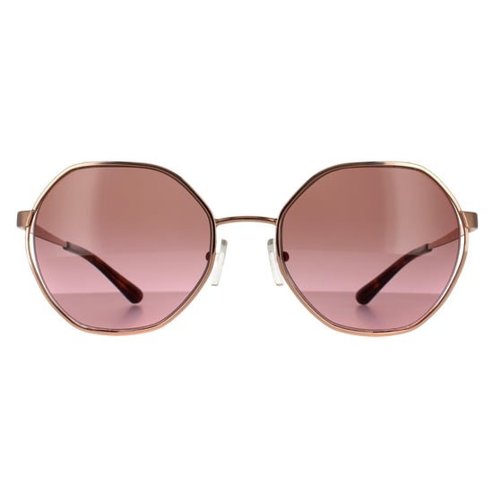 Michael Kors Runde Damen Rose Gold Braun Rosa Gradient Sonnenbrille - Image 1