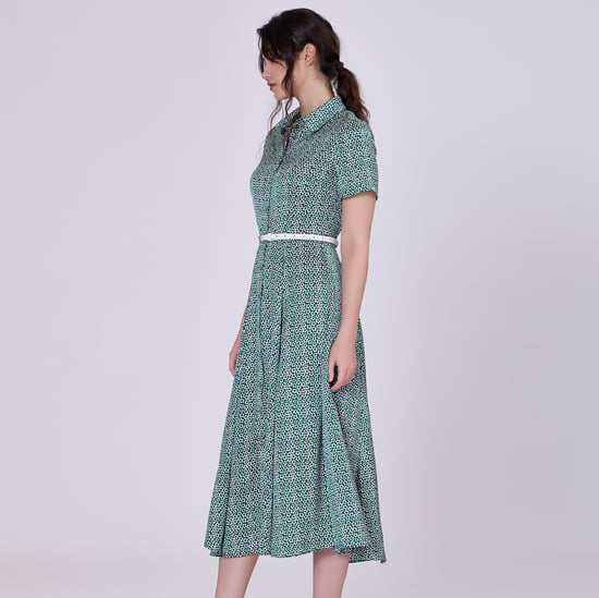 Vintage graphic print shirt dress