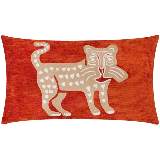 Wylder Dynastie Leopardbestickter Chenille-Kissenbezug - Image 1